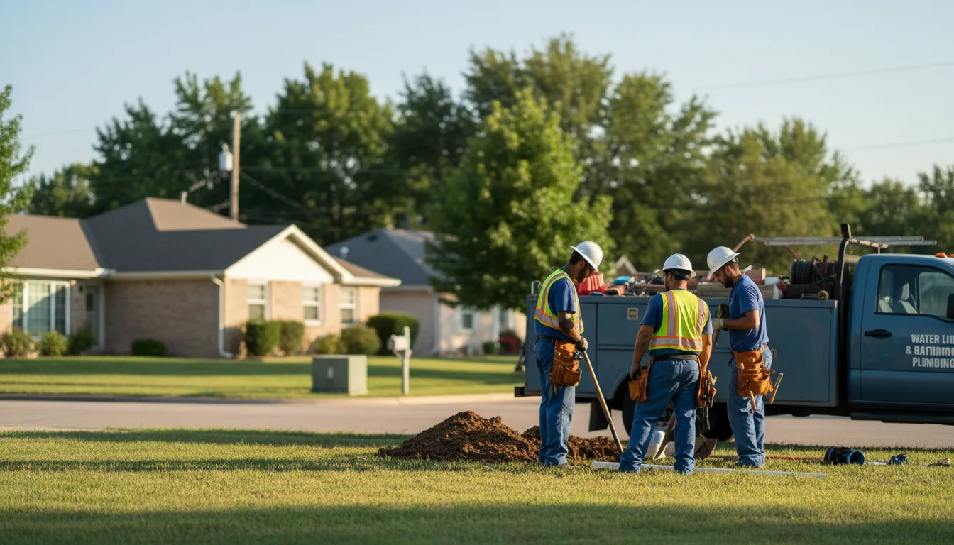 Residential water line and bathroom plumbing service in Gwinner, ND